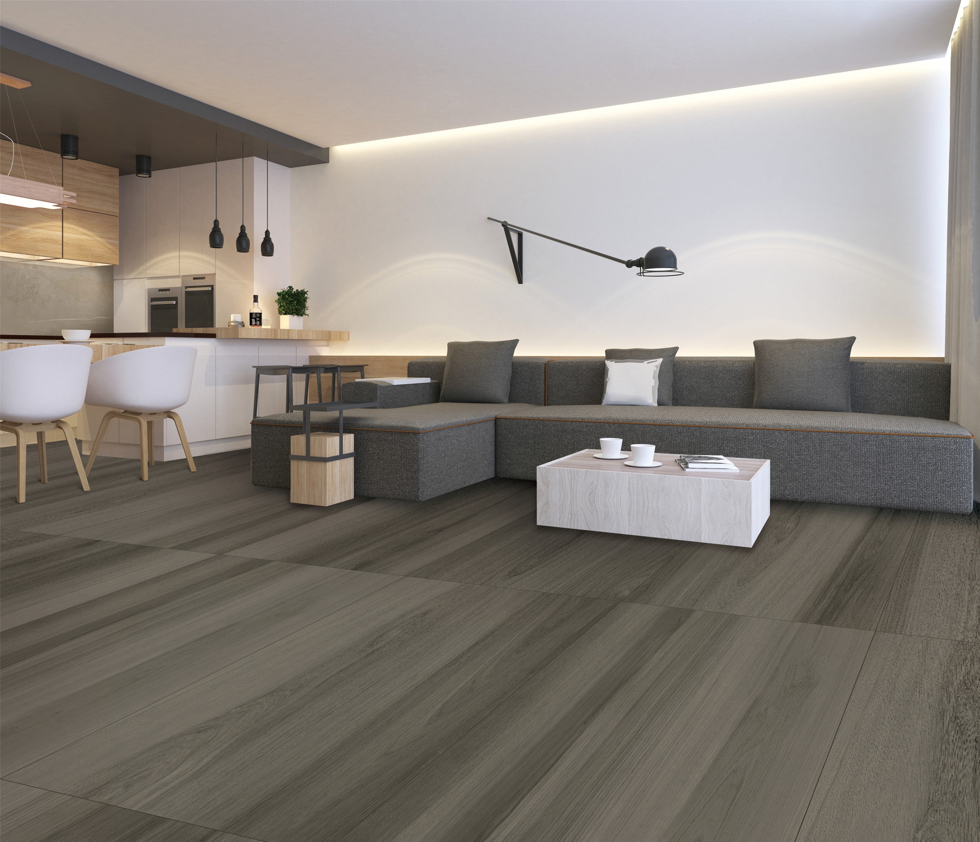 中國佛山磁磚 FOSHAN Tiles Wood Grain Brick Matt Tiles 木紋磚 地磚 墻磚 啞光磚 直邊磚 RMW12254A 20×120cm