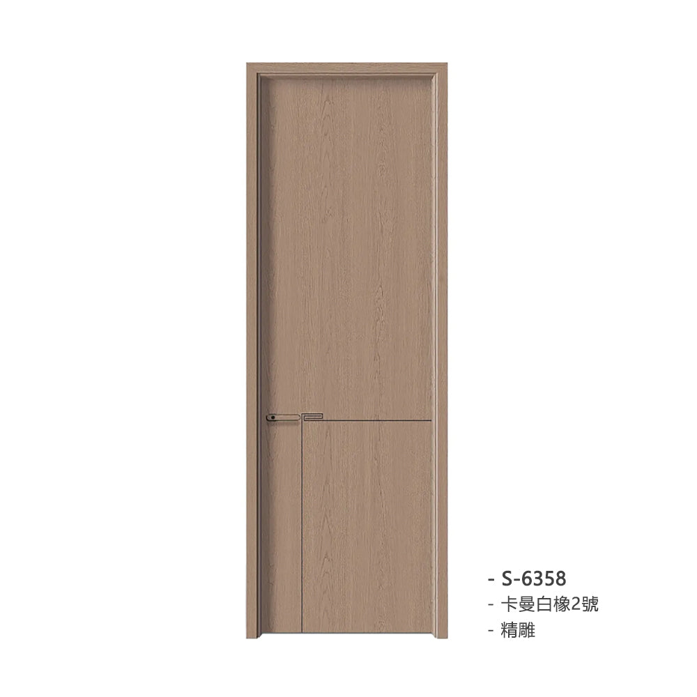 Carbon Crystal Wooden Doors Z50(包木框和門鎖)碳晶門 實木複合門 生態門 現代簡約風格 卡曼白橡2號 S-6358