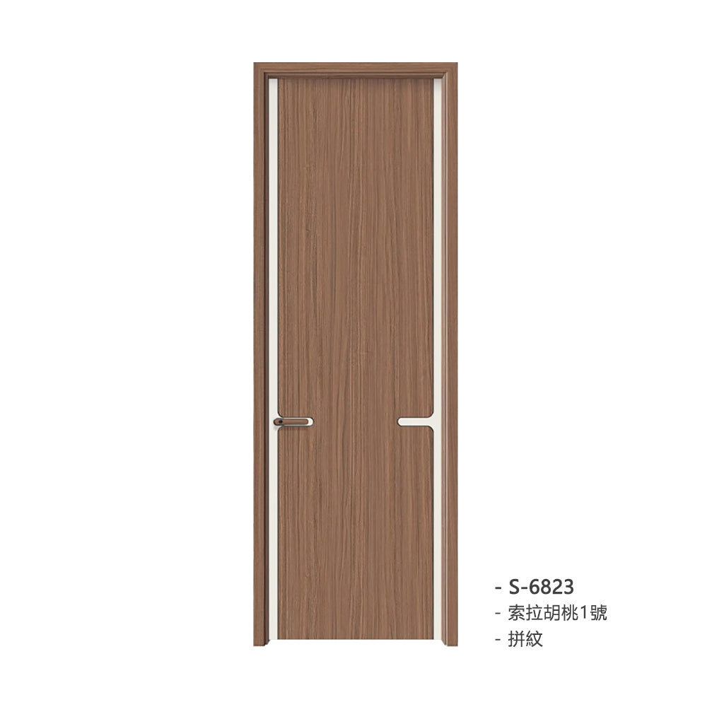 Carbon Crystal Wooden Doors Z50(包木框和門鎖)碳晶門 實木複合門 生態門 現代簡約風格 索拉胡桃1號 S-6823