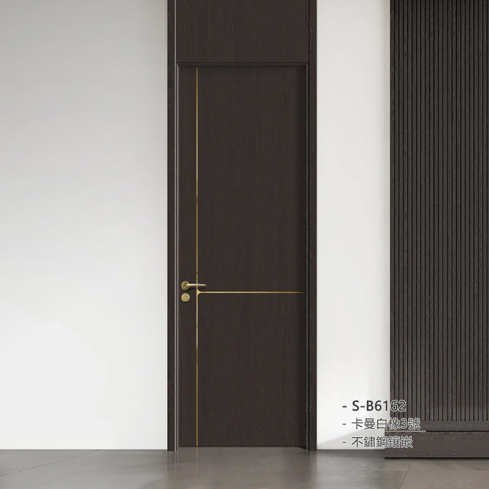 Carbon Crystal Wooden Doors Z50(包木框和門鎖)碳晶門 實木複合門 生態門 現代簡約風格 卡曼白橡3號 S-B6162