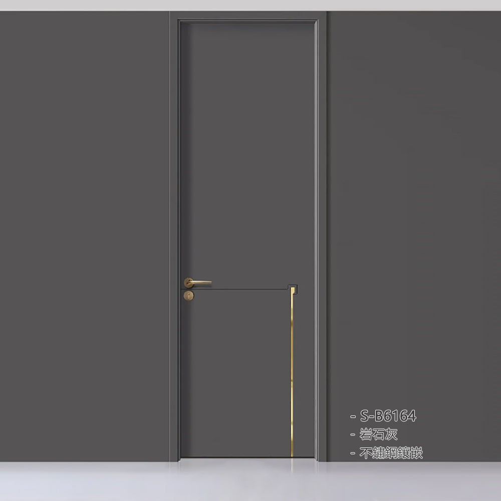 Carbon Crystal Wooden Doors Z50(包木框和門鎖)碳晶門 實木複合門 生態門 現代簡約風格 岩石灰 S-B6164
