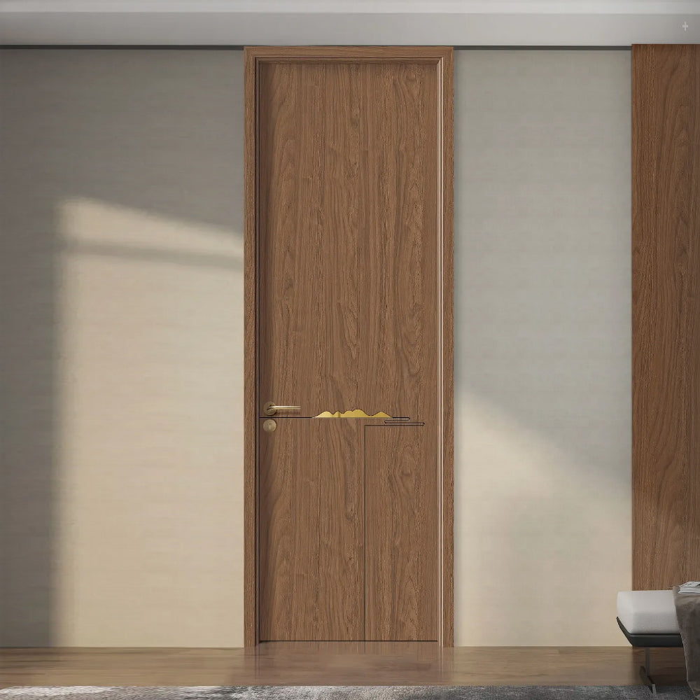 Carbon Crystal Wooden Doors Z50(包木框和門鎖)碳晶門 實木複合門 生態門 現代簡約風格 索拉胡桃4號 S-B6165