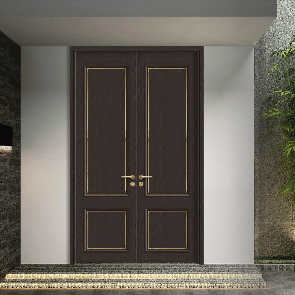 Carbon Crystal Wooden Doors Z50(包木框和門鎖)碳晶門 實木複合門 生態門 現代簡約風格 卡曼白橡3號 S-B6924-子母門