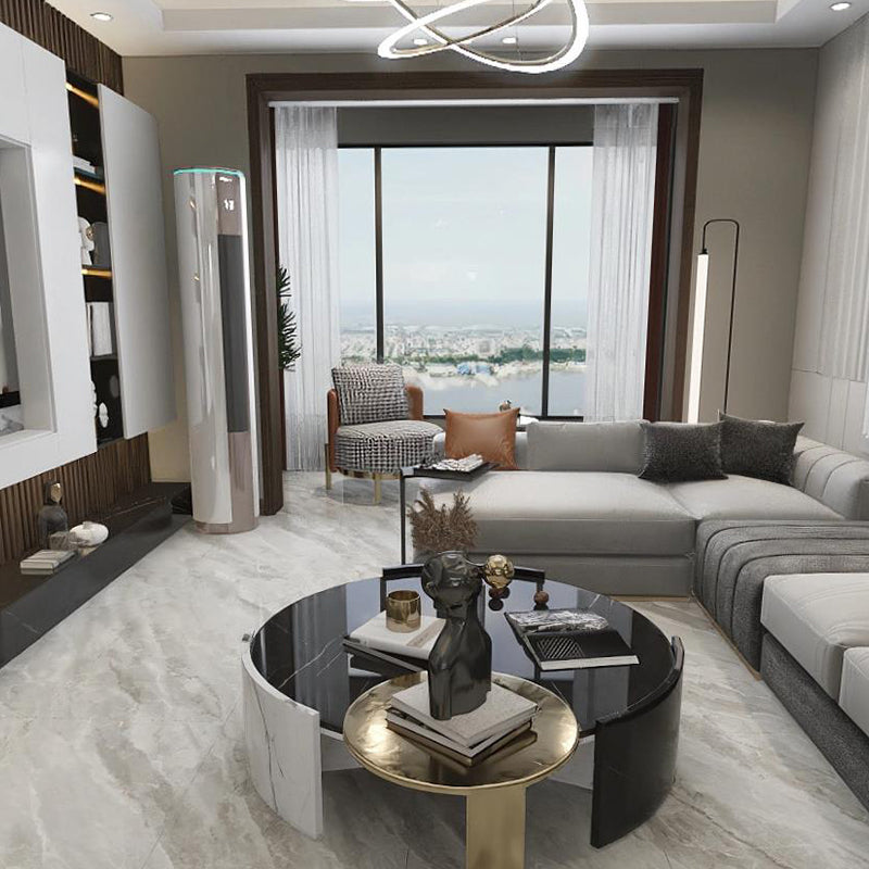 中國佛山瓷磚 China Foshan Marble Tiles Glossy 大理石瓷磚 連紋瓷磚 地磚 墻磚 釉面磚 亮光面 石燕灰TC126511 60×120cm