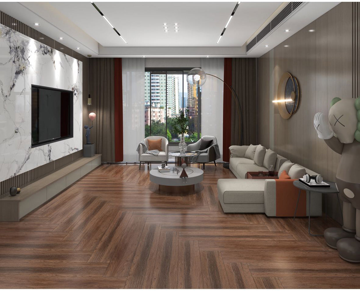 木紋磚 Wood Grain Brick TT28016 20×120cm wooden tiles 木紋地磚 啞光 全瓷木紋磚 Porcelain Wooden Effect Tiles