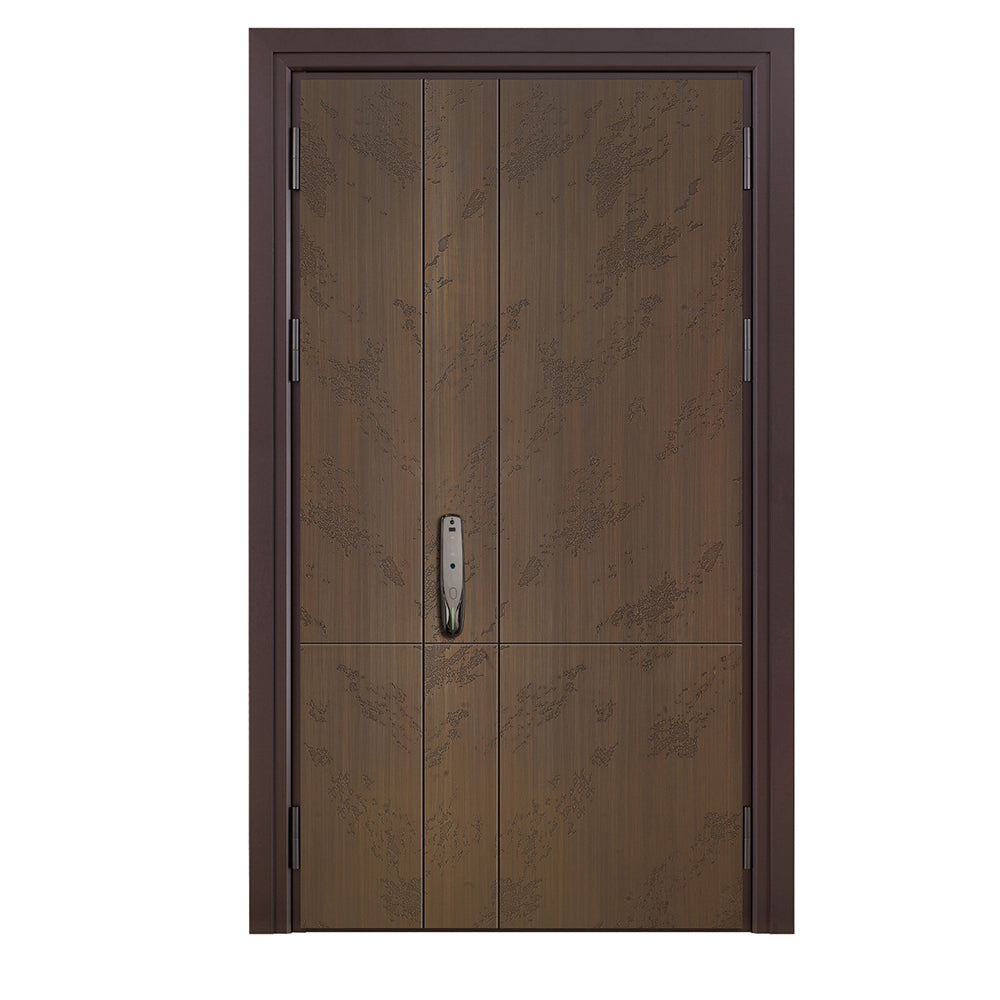 Entrance Doors 大門 入戶門 XD-604G 現代裝甲門 Front Doors Exterior doors 不鏽鋼大門 表面鍍銅工藝 別墅大門 包框包鎖 多色可選