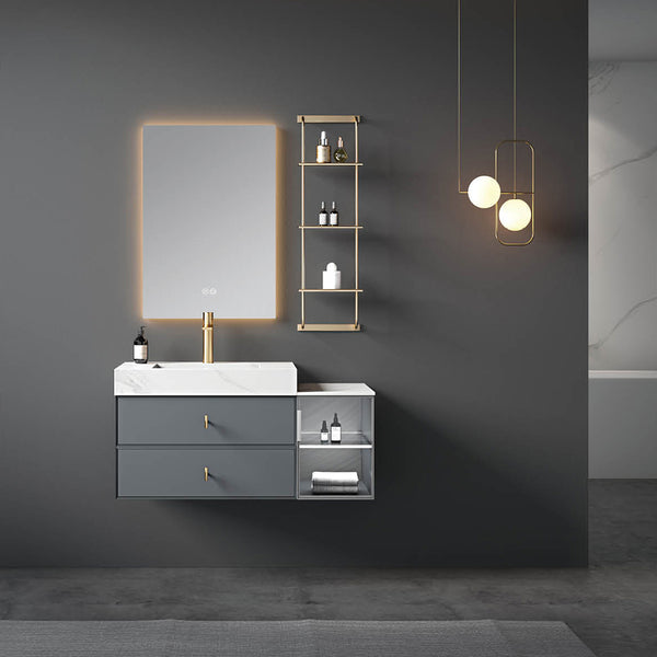 Custom Bathroom Cabinets XD5001 訂造浴室櫃 Custom Mirror Cabinets 訂造鏡櫃 烤漆櫃體 可選洗手盆規格 現代風格 智能鏡櫃
