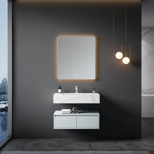 Custom Bathroom Cabinets XD5020 訂造浴室櫃 Custom Mirror Cabinets 訂造鏡櫃 烤漆櫃體 可選洗手盆規格 現代風格 智能鏡櫃