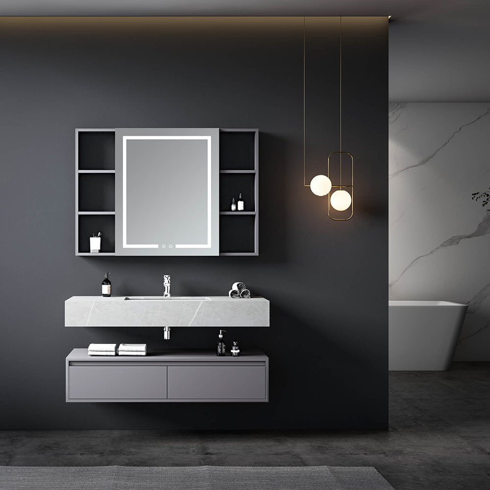 Custom Bathroom Cabinets XD5022 訂造浴室櫃 Custom Mirror Cabinets 訂造鏡櫃 烤漆櫃體 可選洗手盆規格 現代風格 智能鏡櫃