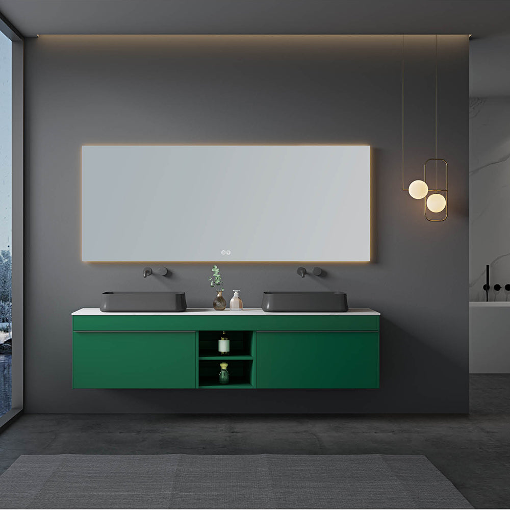 Custom Bathroom Cabinets XD6036 訂造浴室櫃 Custom Mirror Cabinets 訂造鏡櫃 烤漆櫃體 可選洗手盆規格 現代風格 智能鏡櫃