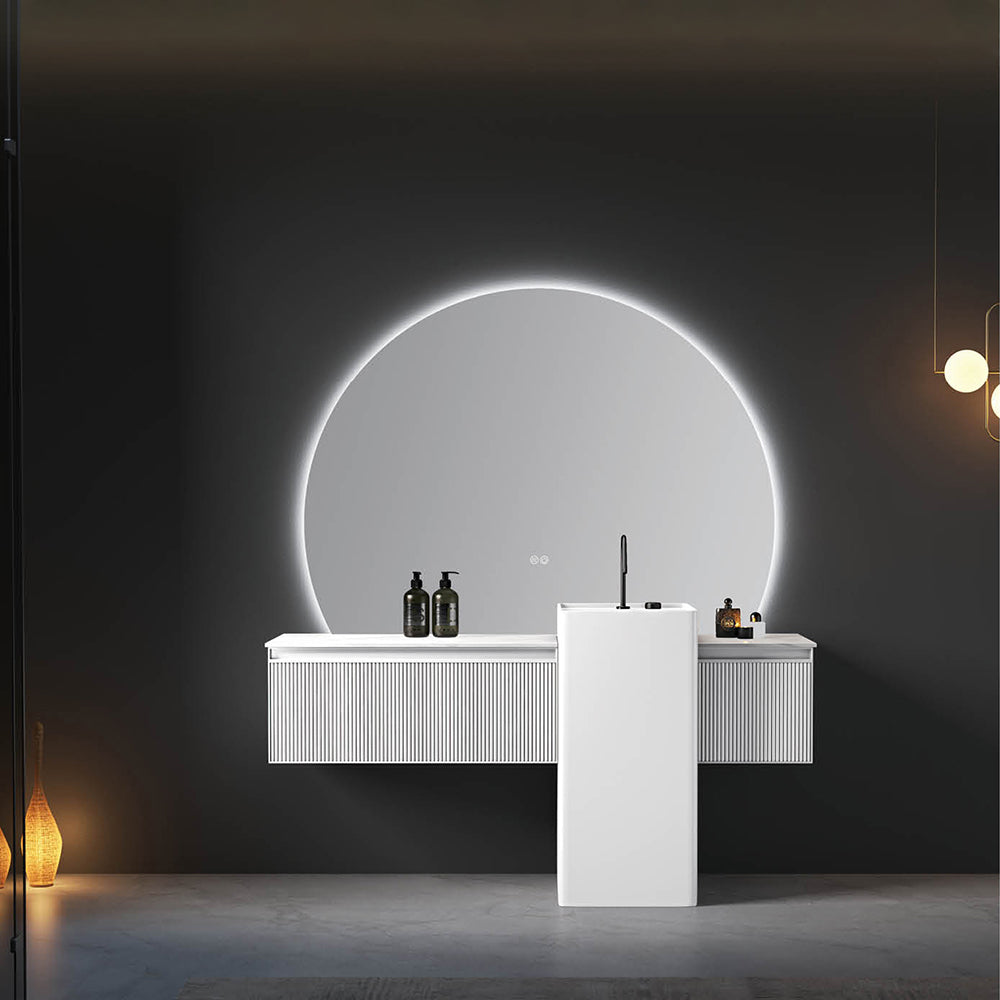 Custom Bathroom Cabinets XD6074 訂造浴室櫃 Custom Mirror Cabinets 訂造鏡櫃 烤漆櫃體 可選洗手盆規格 現代風格 智能鏡櫃
