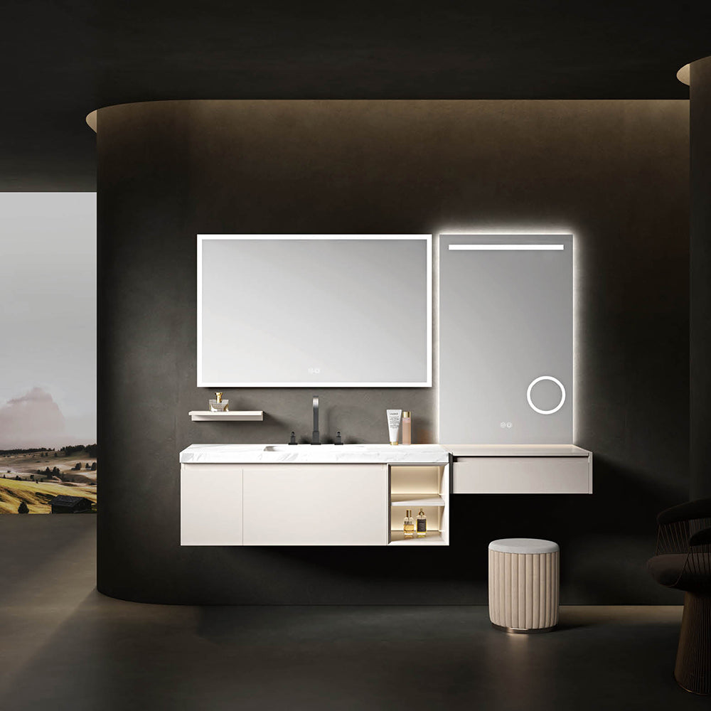 Custom Bathroom Cabinets XD6084 訂造浴室櫃 Custom Mirror Cabinets 訂造鏡櫃 烤漆櫃體 可選洗手盆規格 現代風格 智能鏡櫃