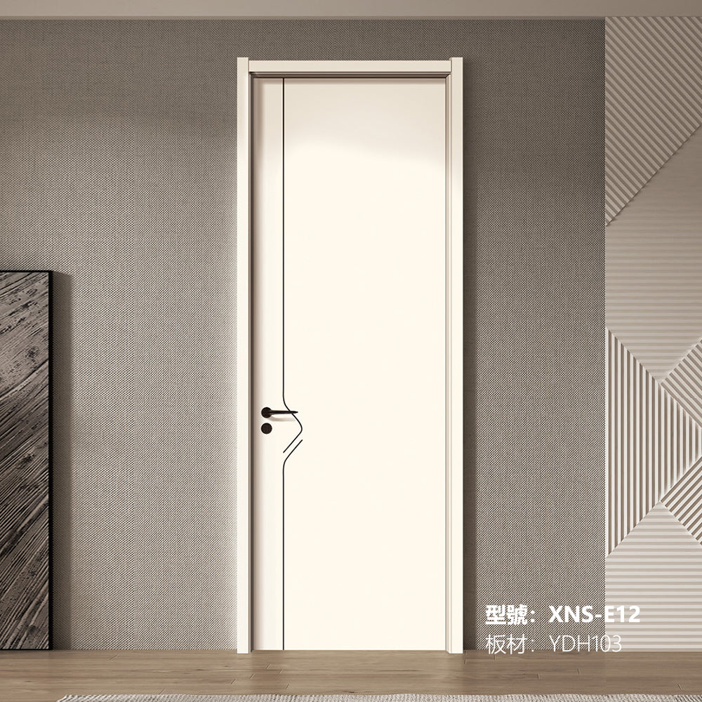 Carbon Crystal Wooden Doors (包木框和門鎖)XNS-E12 碳晶門 實木復合門 生態門 現代簡約風格