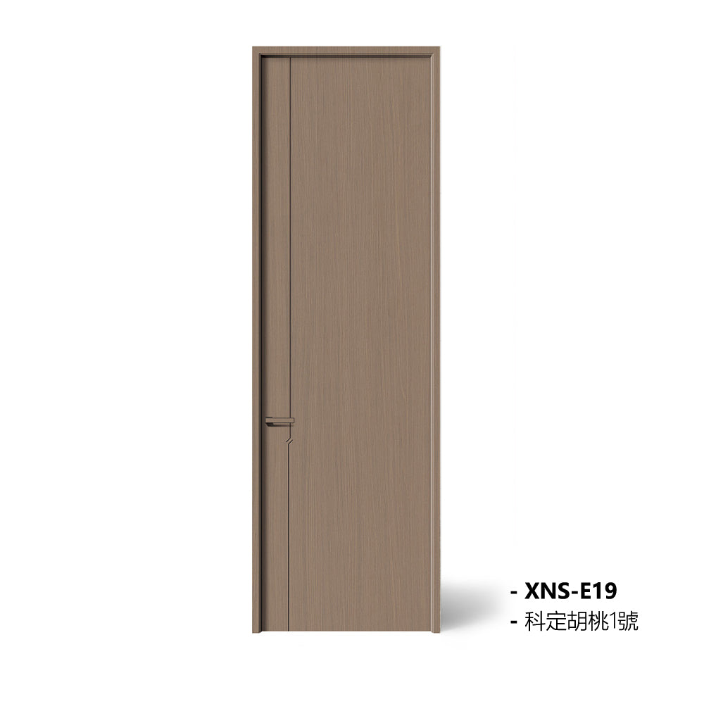 Carbon Crystal Wooden Doors Z50 (包木框和門鎖) 科定胡桃1號 XNS-E19 碳晶門 實木復合門 生態門 現代簡約風格