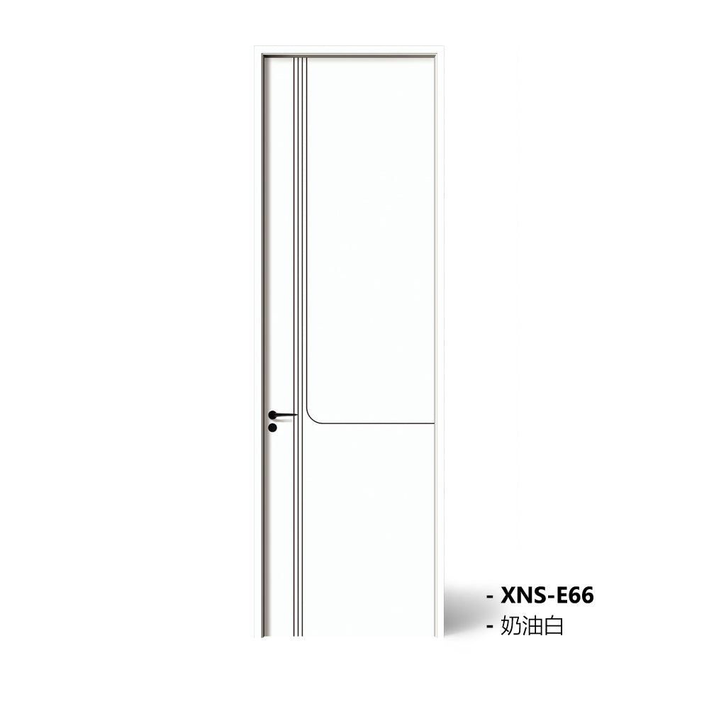 Carbon Crystal Wooden Doors Z50 (包木框和門鎖) 奶油白(PET) XNS-E66 碳晶門 實木復合門 生態門 現代簡約風格