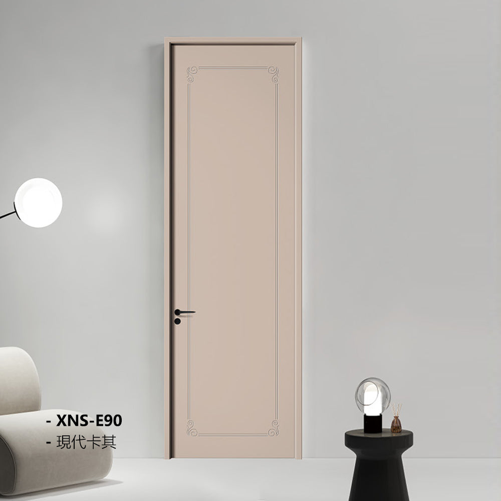 Carbon Crystal Wooden Doors Z50 (包木框和門鎖)現代卡其 XNS-E90 碳晶門 實木復合門 生態門 現代簡約風格