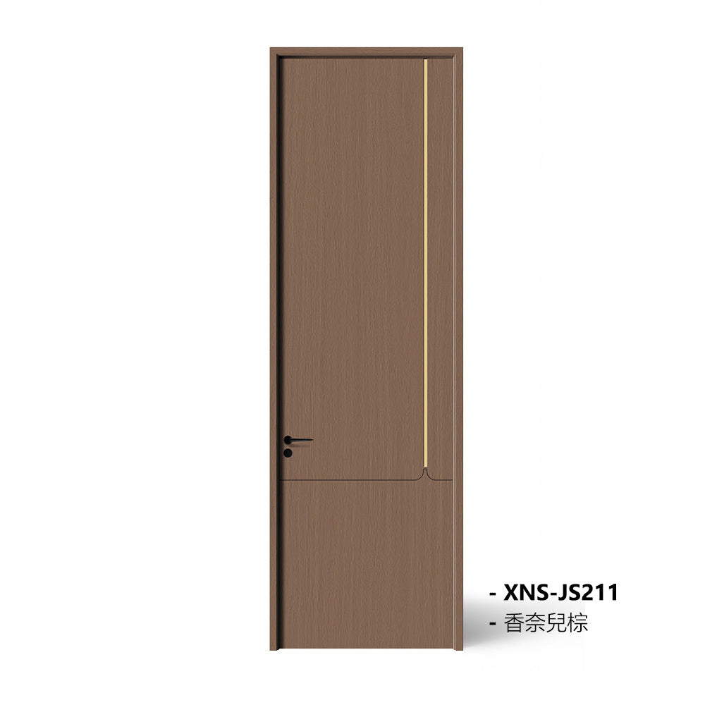 Carbon Crystal Wooden Doors Z50 (包木框和門鎖)香奈兒棕 科定胡桃1號 XNS-JS211 碳晶門 實木復合門 生態門 現代簡約風格