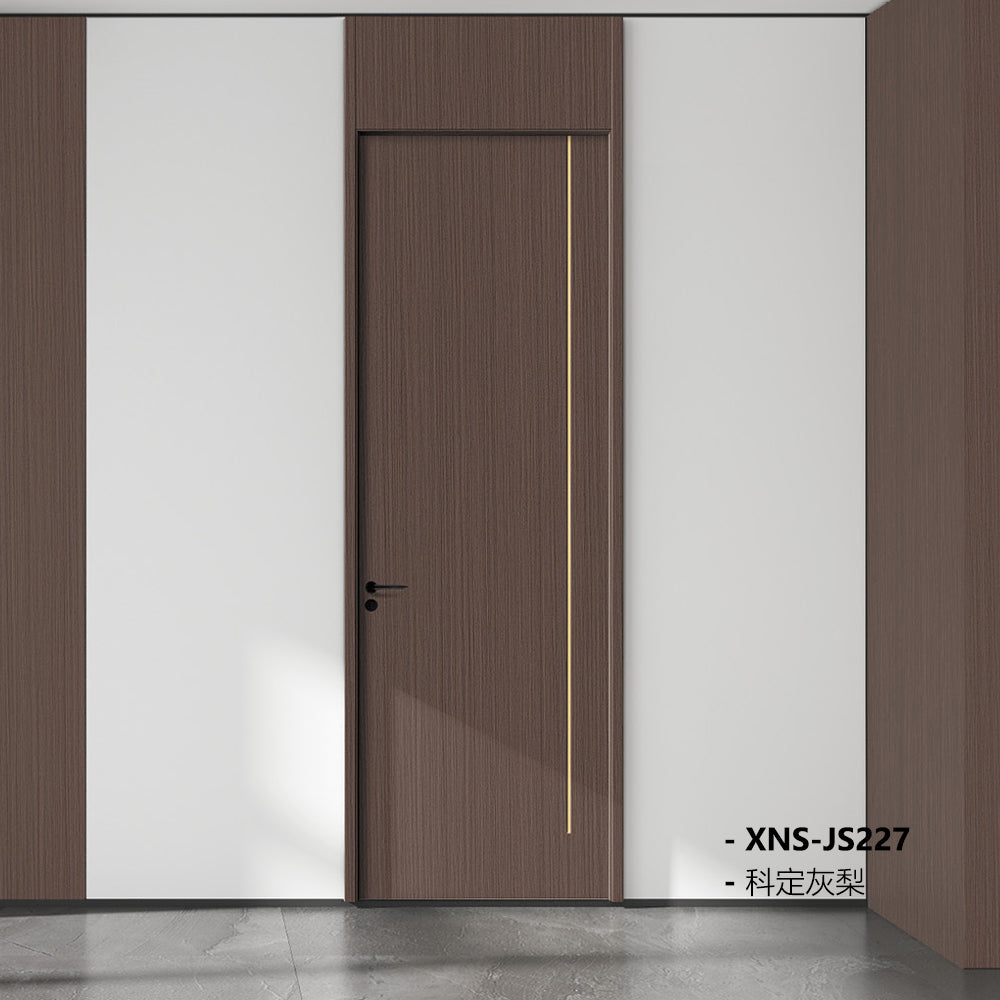 Carbon Crystal Wooden Doors Z50 (包木框和門鎖) 北美黑胡桃 科定灰梨 XNS-JS227 碳晶門 實木復合門 生態門 現代簡約風格