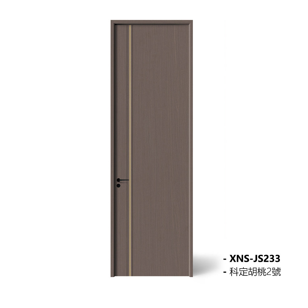 Carbon Crystal Wooden Doors Z50 (包木框和門鎖) 科定胡桃2號 XNS-JS233 碳晶門 實木復合門 生態門 現代簡約風格