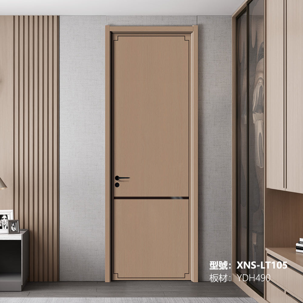Carbon Crystal Wooden Doors (包木框和門鎖)XNS-LT105 碳晶門 實木復合門 生態門 現代簡約風格