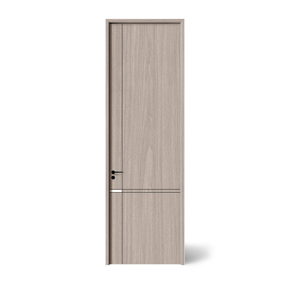 Carbon Crystal Wooden Doors Z50 (包木框和門鎖) 芬蘭胡桃+經典爵士白 XNS-PS301 碳晶門 實木復合門 生態門 現代簡約風格