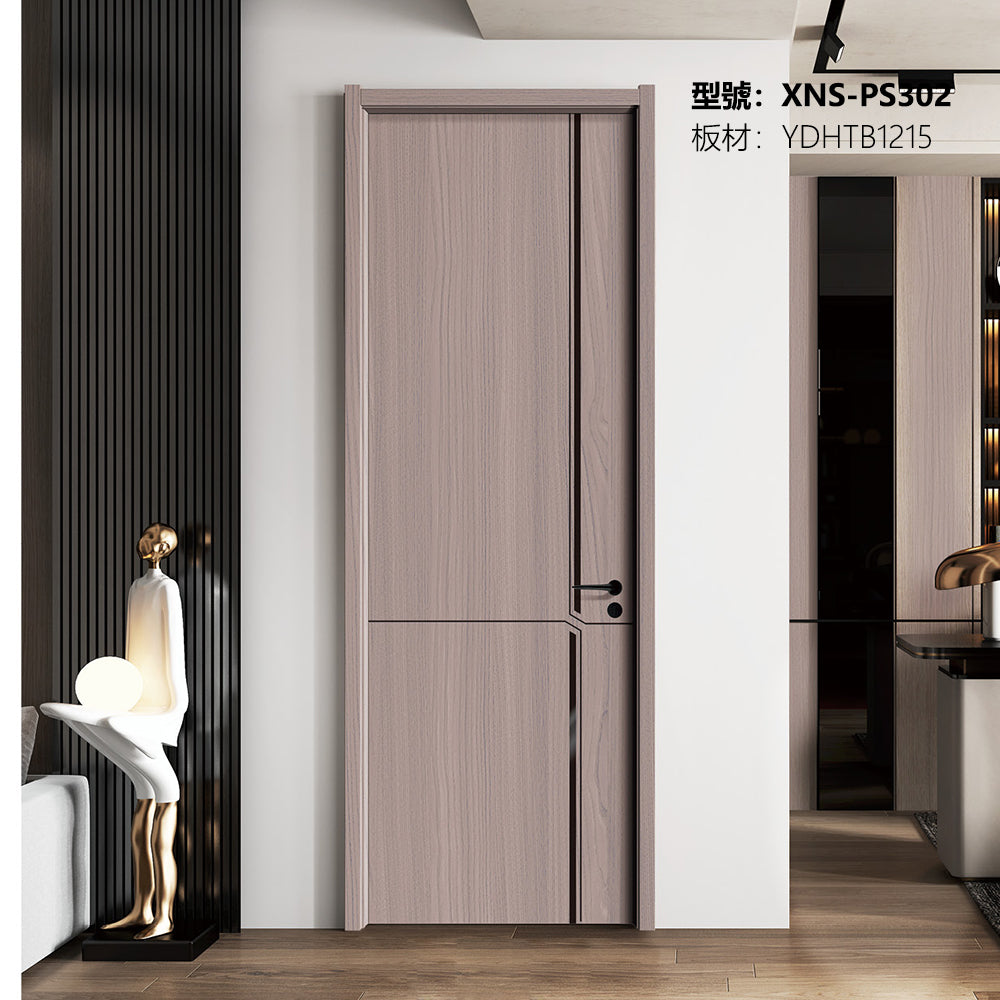 Carbon Crystal Wooden Doors (包木框和門鎖)XNS-PS302 碳晶門 實木復合門 生態門 現代簡約風格