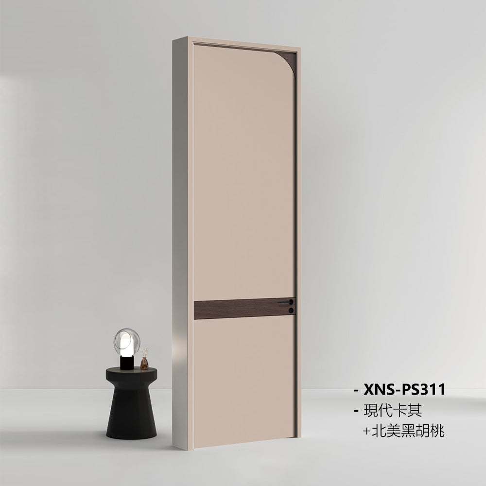 Carbon Crystal Wooden Doors Z50 (包木框和門鎖)現代卡其 XNS-PS311 碳晶門 實木復合門 生態門 現代簡約風格