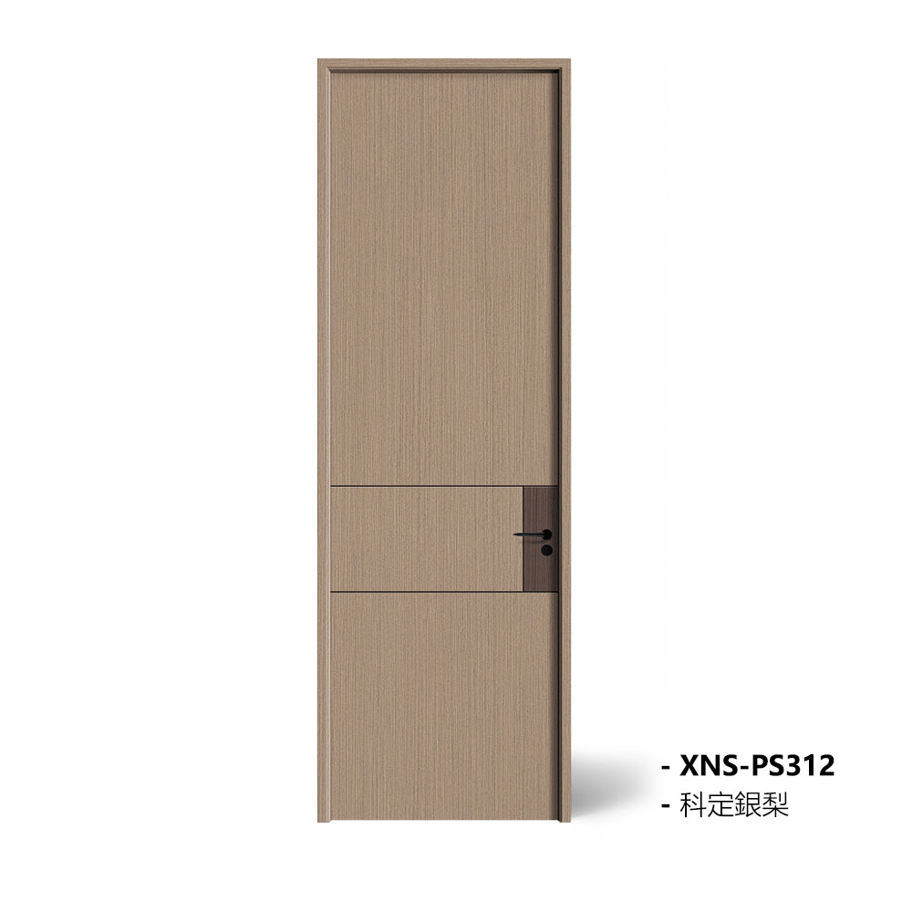 Carbon Crystal Wooden Doors Z50 (包木框和門鎖) 科定銀梨+科定灰梨 XNS-PS312 碳晶門 實木復合門 生態門 現代簡約風格