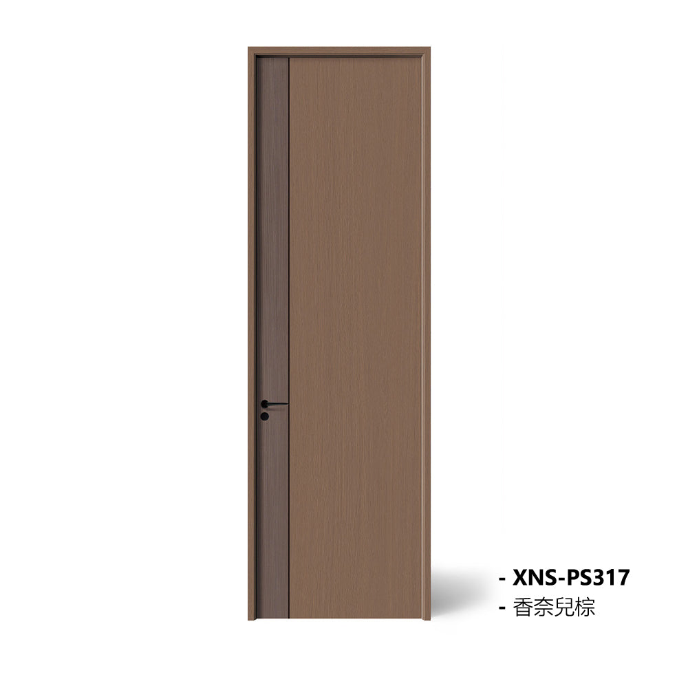 Carbon Crystal Wooden Doors Z50 (包木框和門鎖) 香奈兒棕+幻影 XNS-PS317 碳晶門 實木復合門 生態門 現代簡約風格