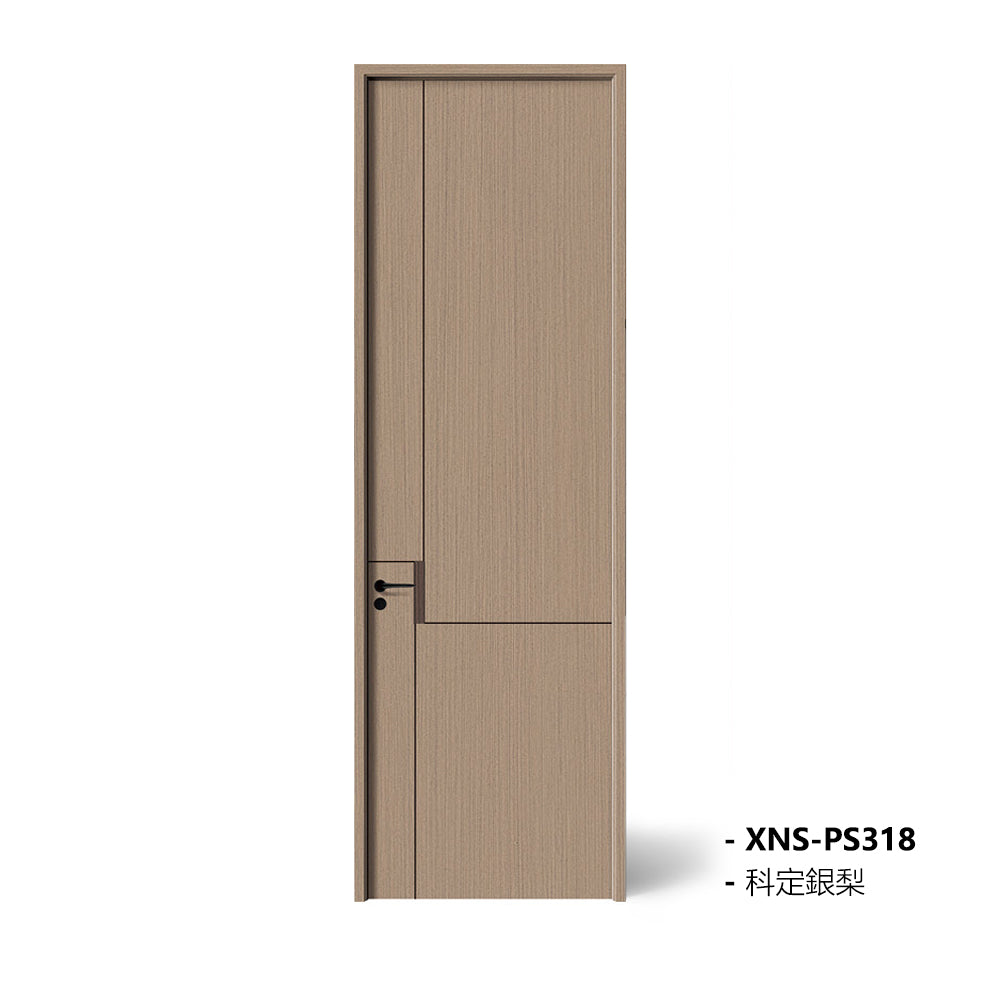 Carbon Crystal Wooden Doors Z50 (包木框和門鎖) 科定銀梨+科定灰梨 XNS-PS318 碳晶門 實木復合門 生態門 現代簡約風格