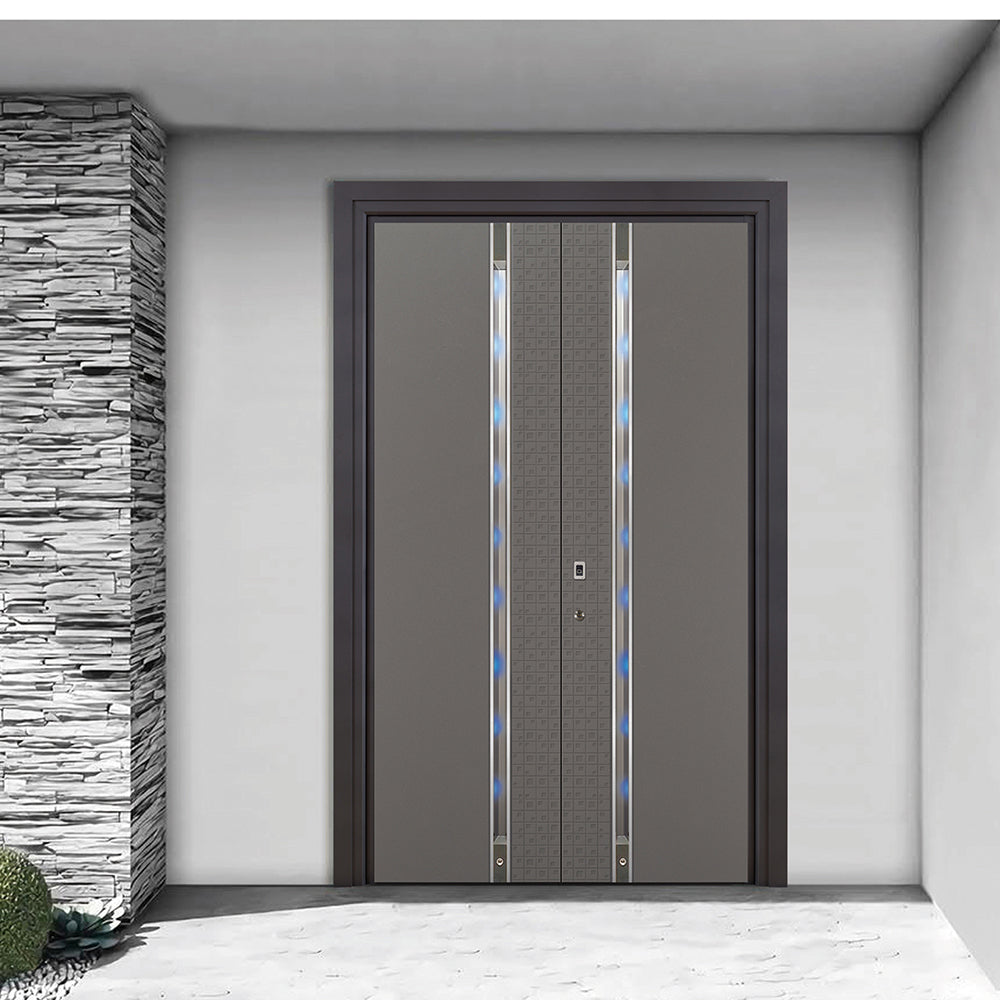 Entrance Doors 大門 入戶門 XT-307L 意式系統裝甲門 Front Doors Exterior doors 不鏽鋼大門 表面鍍銅工藝 別墅大門 包框包鎖 多色可選