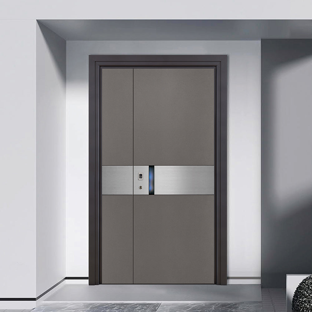 Entrance Doors 大門 入戶門 XT-311L 意式系統裝甲門 Front Doors Exterior doors 不鏽鋼大門 表面鍍銅工藝 別墅大門 包框包鎖 多色可選