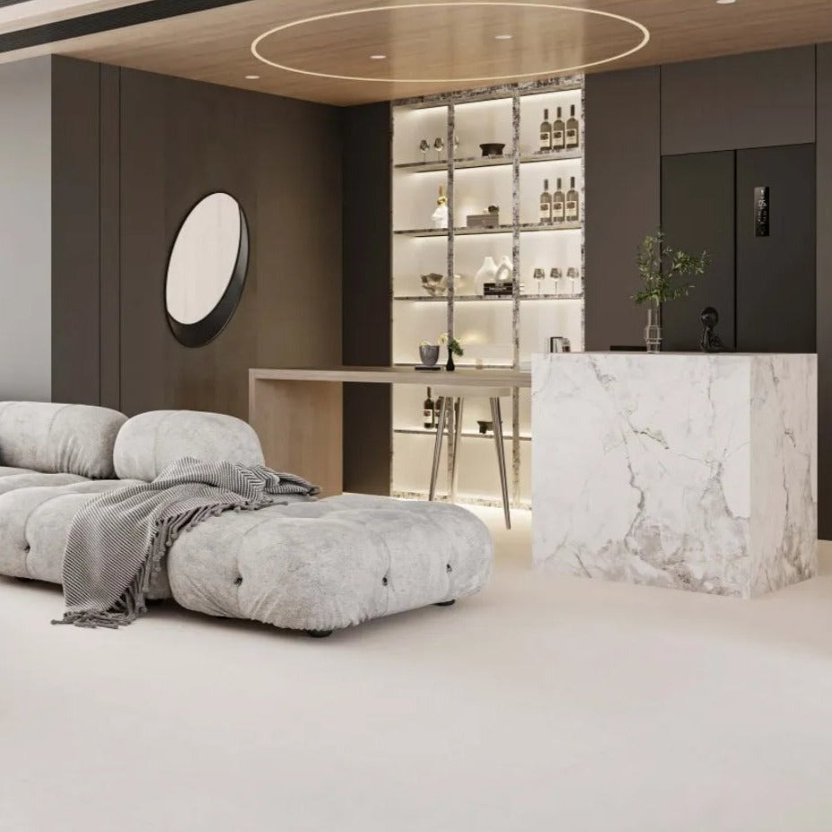 意大利設計瓷磚 Italian Design Tiles ZHG715008 75×150cm 扎哈米灰 高級天鵝絨 通體彩坯 光澤度15°-18° Porcelain Tiles 中國佛山瓷磚 China Foshan Tiles 地磚 Floor Tiles 墻磚 Wall Tiles
