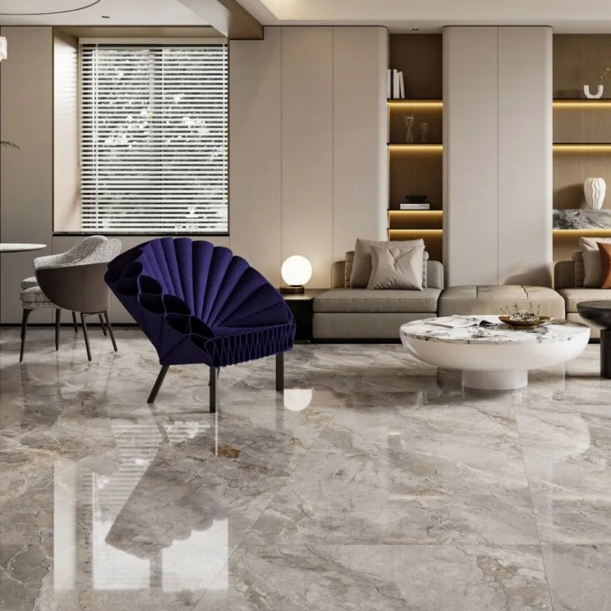 意大利設計瓷磚 Italian Design Tiles ZHJ98021 90×180cm 布雷西亞灰 結晶面 岩板 光澤度90° Porcelain Tiles 中國佛山瓷磚 China Foshan Tiles 地磚 Floor Tiles 墻磚 Wall Tiles