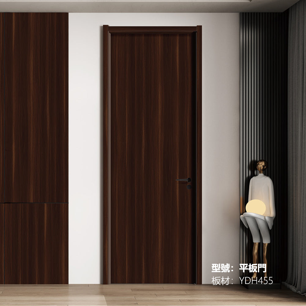 Carbon Crystal Wooden Doors (包木框和門鎖)XNS-PB01(HMH) 平板 維羅納-YDH455 碳晶門 實木復合門 生態門 現代簡約風格