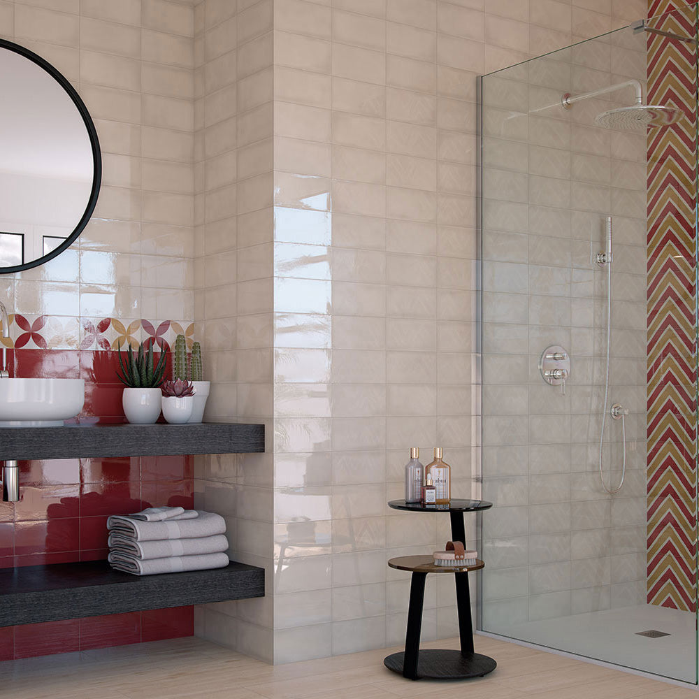 西班牙 Spain Cifre S3672FK1-08A S3672FK1-21A S3672FK1-71A S3672FK1-15A S3672FK1-35A S3672FK1-41A S3672FK1-24A 12.5×25cm DÉCOR MORE RUBI 吸水磚 花磚 藝術磚