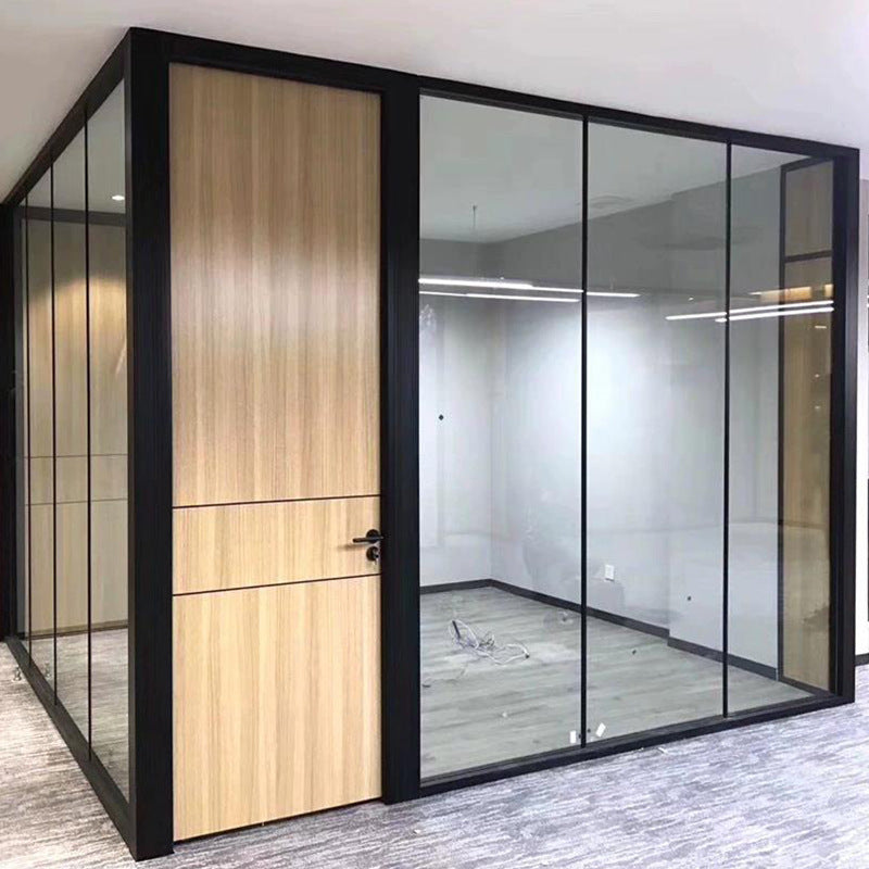 Wooden Door With Aluminium Frame For Office Partition 鋁木門 鋁合金框 配套辦公室間房