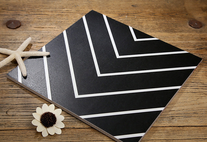 中國佛山瓷磚 China Foshan Basics 簡約北歐風格黑白啞光地磚墻磚 A3007 簡約北歐黑白花磚 30×30cm