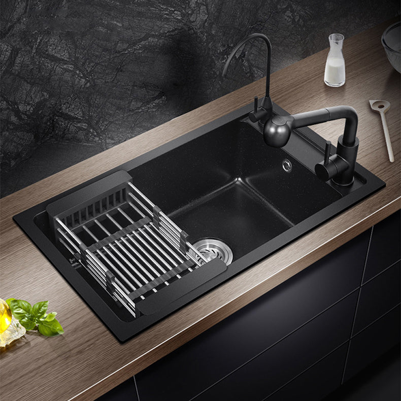 Bowl Round sink 304 Stainless Steel Undermount PVD nanotechnology kitchen Sink (包龍頭)方形水槽 304不鏽鋼水槽 納米塗層 黑色 防污潔淨 細規格單槽 跌級設計 鋅盤 櫥櫃專用 廚房五金