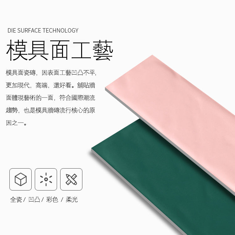 中國佛山瓷磚 China Foshan Basics 馬卡龍多彩純色啞光墻磚 MKL004純黑10×30cm