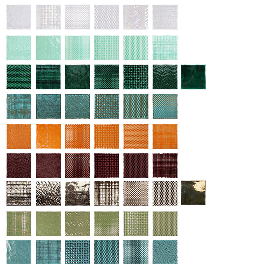 中國佛山瓷磚 China Foshan Basics 復古質感造型多彩亮光墻磚C.140-MLD純色墨綠14×14cm