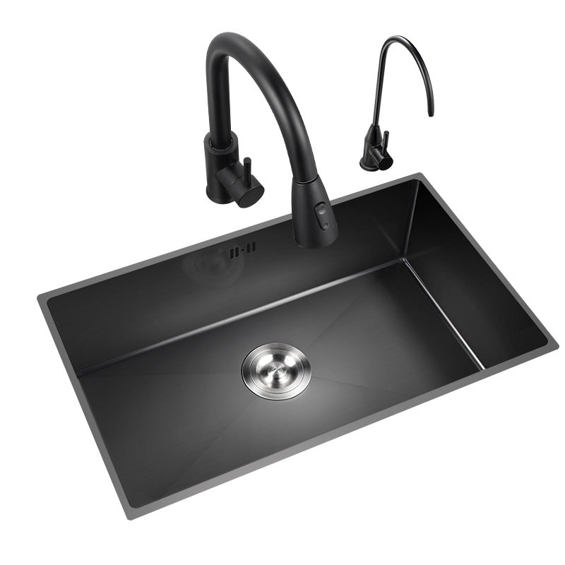 Bowl Round sink 304 Stainless Steel Undermount PVD nanotechnology kitchen Sink (包龍頭)方形水槽 304不鏽鋼水槽 納米塗層 黑色 防污潔淨 單槽 鋅盤 櫥櫃專用 廚房五金