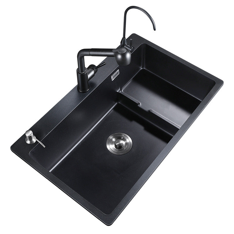 Bowl Round sink 304 Stainless Steel Undermount PVD nanotechnology kitchen Sink (包龍頭)方形水槽 304不鏽鋼水槽 納米塗層 黑色 防污潔淨 單槽 跌級設計 鋅盤 櫥櫃專用 廚房五金