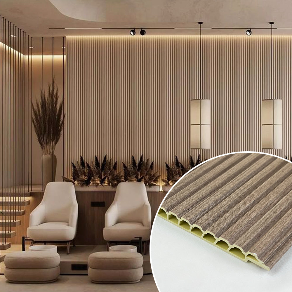 WPC SOLLID BOARD GREAT WALL BOARD 竹木纖維板 格柵板 長城板 13.7×300cm