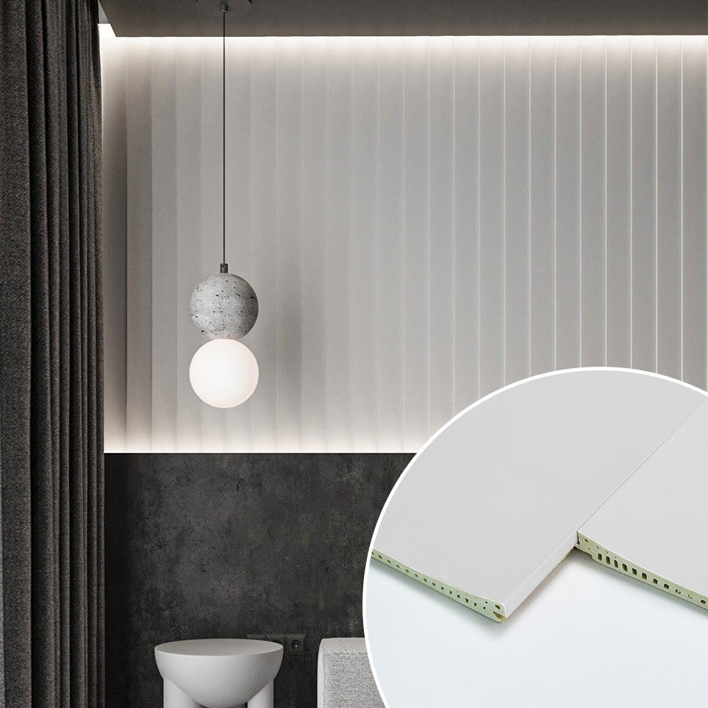 Arch Semicirclar ARC WPC WALL PANEL 竹木纖維板 波浪板 半月板 裝飾墻板 12.8×300cm
