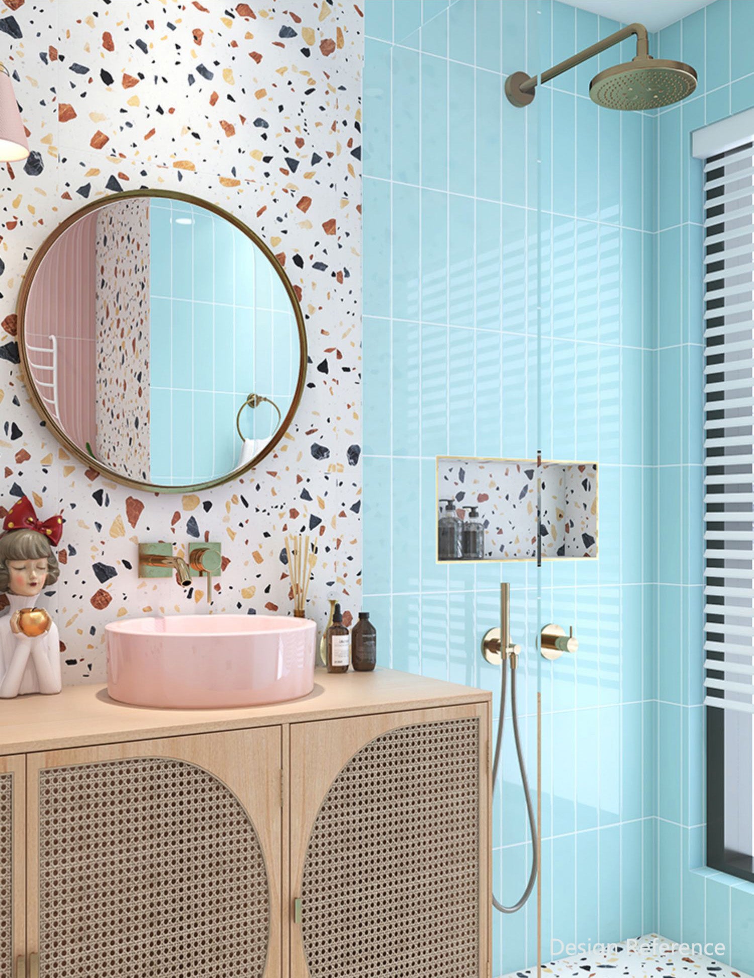 中國佛山瓷磚 China Foshan Basics 簡約北歐風格水磨石啞光地磚墻磚 5532 水磨石瓷磚 30×30cm