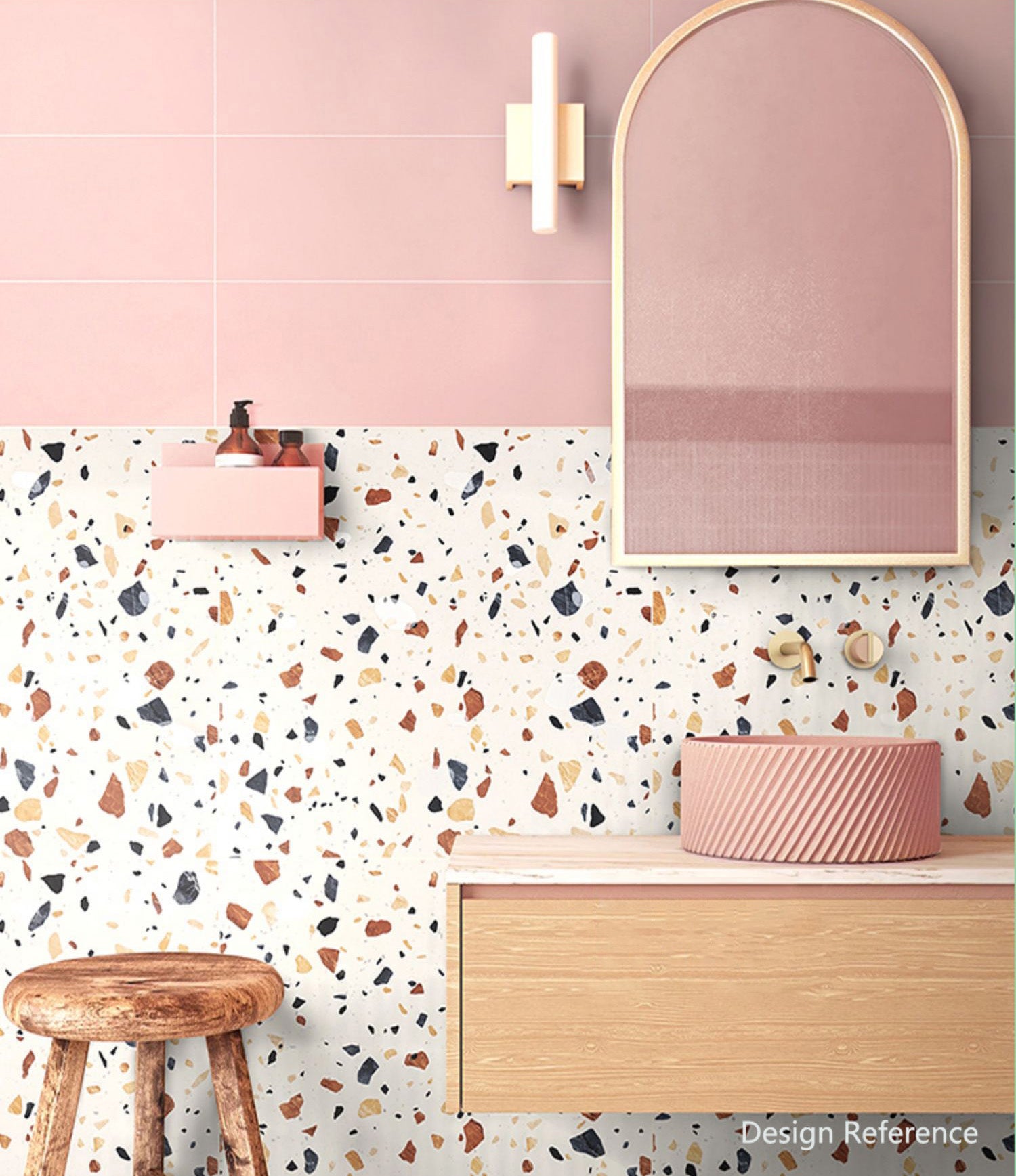 中國佛山瓷磚 China Foshan Basics 簡約北歐風格水磨石啞光地磚墻磚 5532 水磨石瓷磚 30×30cm