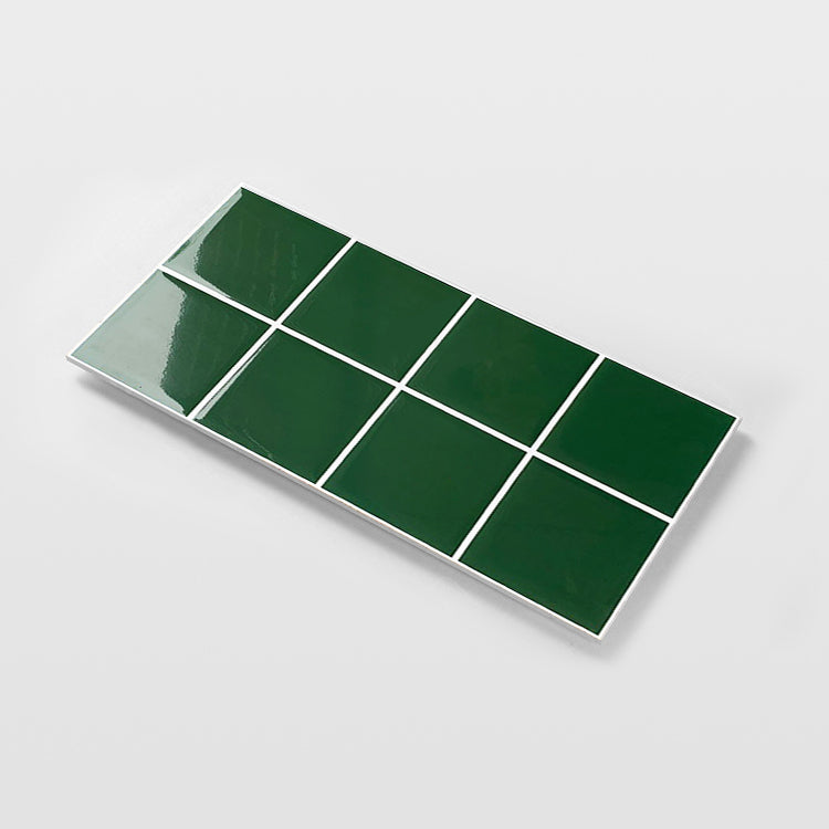 中國佛山瓷磚 China Foshan Basics 純色網紅花磚麵包磚墻磚亮光 LY0804墨綠八格純色墻磚 30×60cm