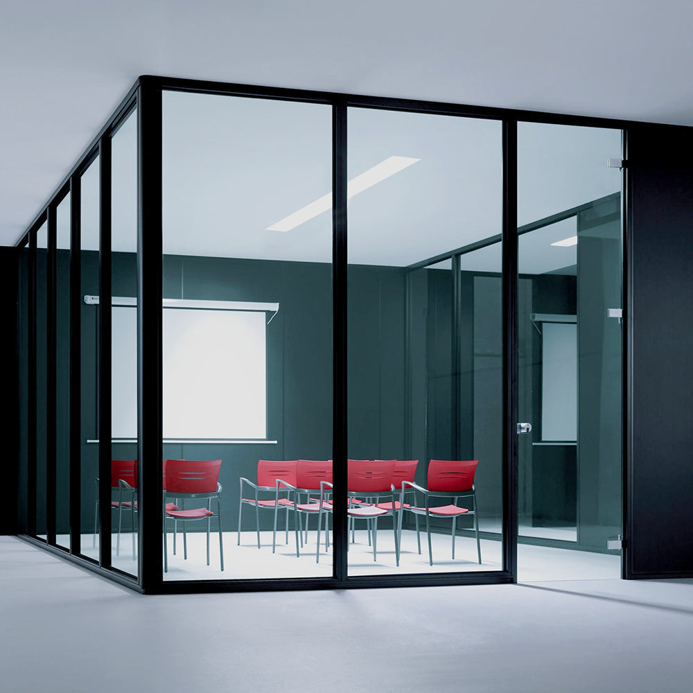 Office Steelcase Double-Glass Partition Wall 50款單玻璃 108款單/雙玻璃 百葉簾 辦公室間房 間墻 隔斷 全鋼隔斷屏風 堅固 防火 玻璃屏風