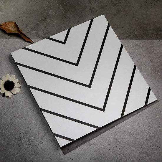 中國佛山瓷磚 China Foshan Basics 簡約北歐風格黑白啞光地磚墻磚 A3007 簡約北歐黑白花磚 30×30cm